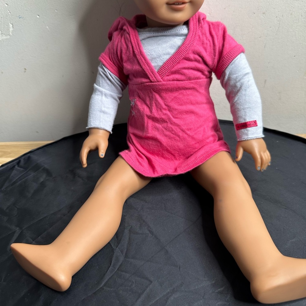 American Girl DOLL Star Hoodie 
TUNIC TOP PINK & GREY
